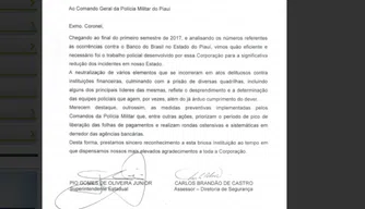 Banco do Brasil homenageia Polícia Militar do Piauí