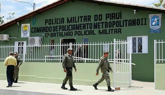 Fachada do 17º Batalhão de Polícia Militar.