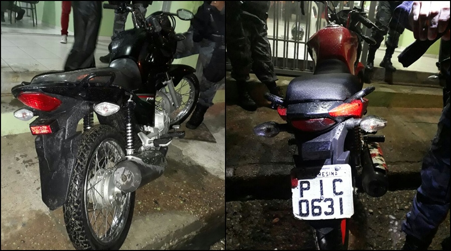 Motos recuperadas pela Polícia Militar
