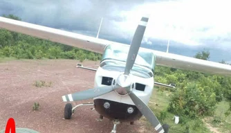 Aeronave apreendida com cocaína em Barreiras do Piauí