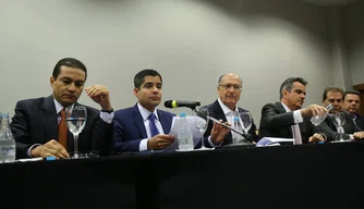Geraldo Alckmin e lideranças do Centrão em Brasília