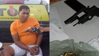 O acusado foi preso em Demerval Lobão por tráfico de drogas e porte ilegal de arma de fogo.