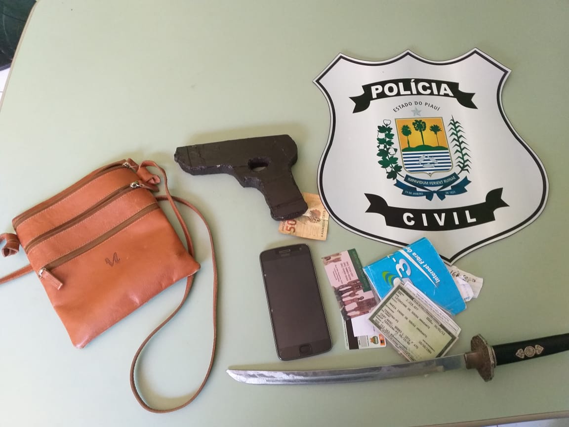 Objets apreendidos pela polícia