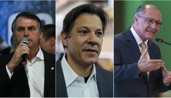 Jair Bolsonaro, Fernando Haddad e Geraldo Alckmin.