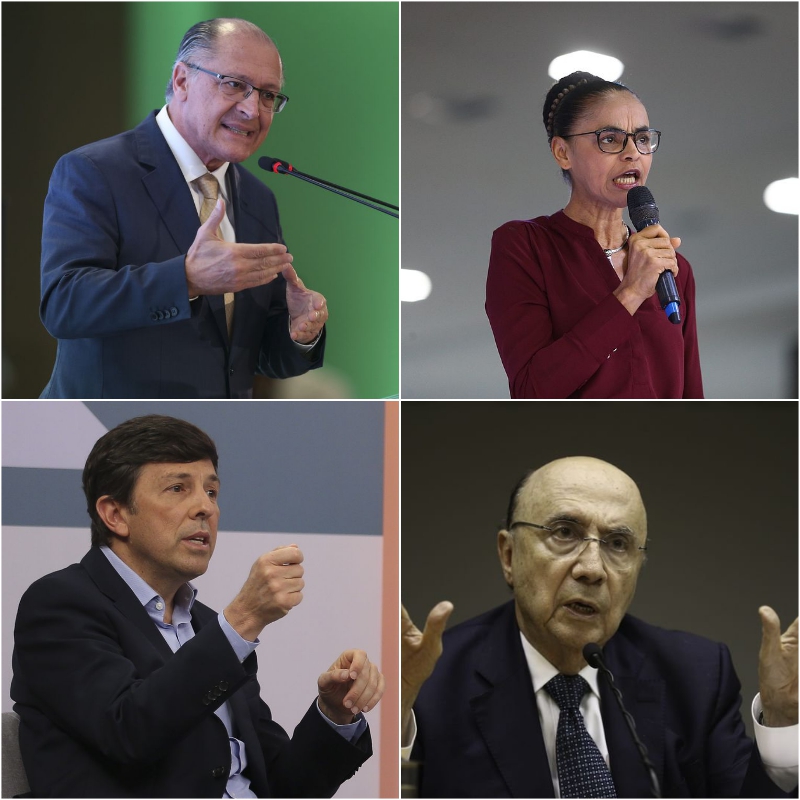 Geraldo Alckmin, Marina Silva, João Amoêdo e Henrique Meirelles.