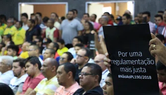 Votação do Projeto de Lei 190/2018 na Câmara Municipal.