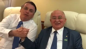Presidente Jair Bolsonaro (PSL) e o deputado Júlio César (PSD).