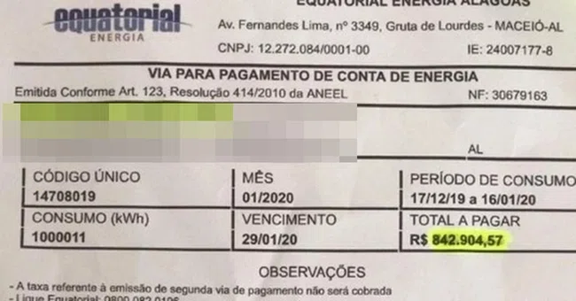 Equatorial cobra mais de R$ 800 mil de consumidor em conta - Viagora