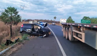 Acidente deixa homem gravemente ferido na BR-343 em Campo Maior