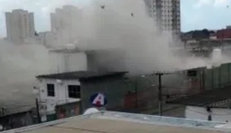 Explosão na empresa de oxigênio White Martins em Fortaleza.