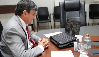 Wellington Dias durante reunião com governadores do Brasil