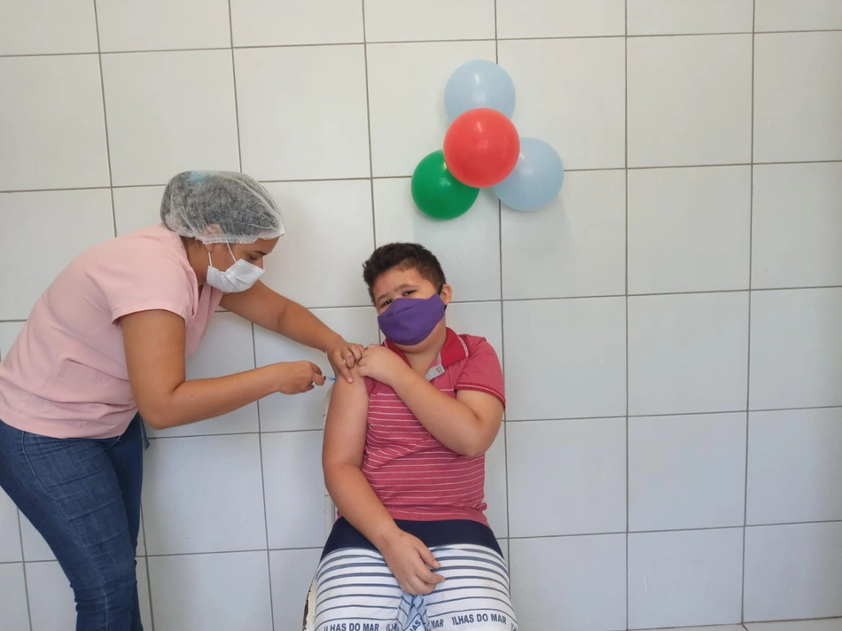 Vacinação de crianças em Teresina