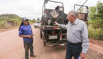 Dr. Pessoa visita obra no povoado Campestre Norte