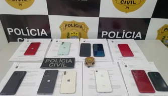 Polícia Civil recupera 10 celulares na zona Leste de Teresina.