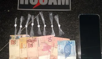 Drogas e dinheiro apreendido pela ROCAM em Campo Maior.