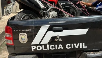 Motos apreendidas pela Polícia Civil