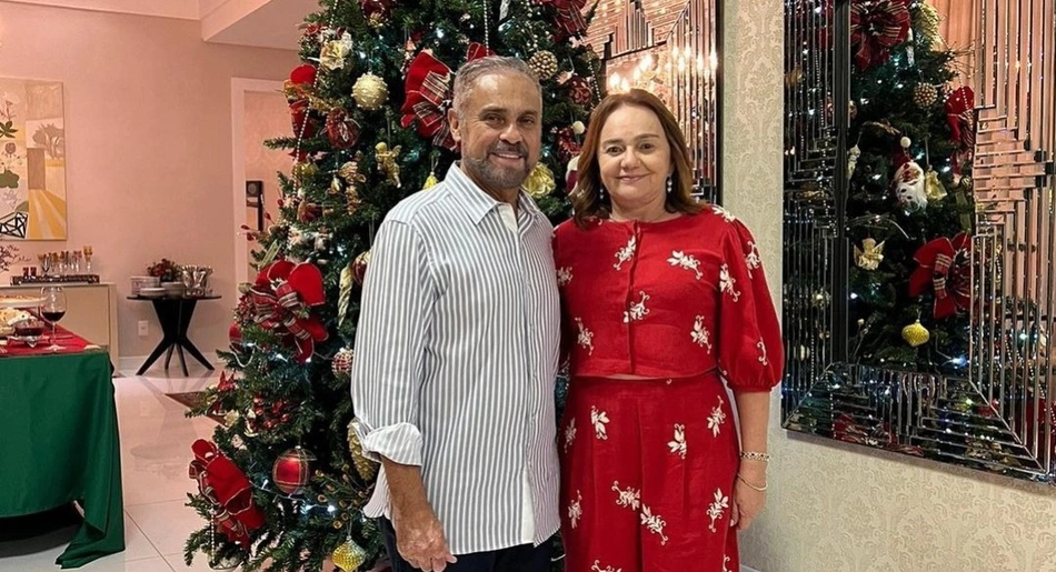 Araujinho e sua esposa Karlena Dantas Eulálio, tia de Felipe Eulálio.