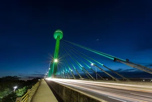 Ponte Estaiada ficará verde para alertar sobre acidentes de trabalho