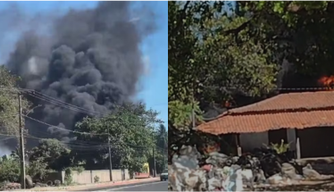 Incêndio atinge fábrica de reciclagem