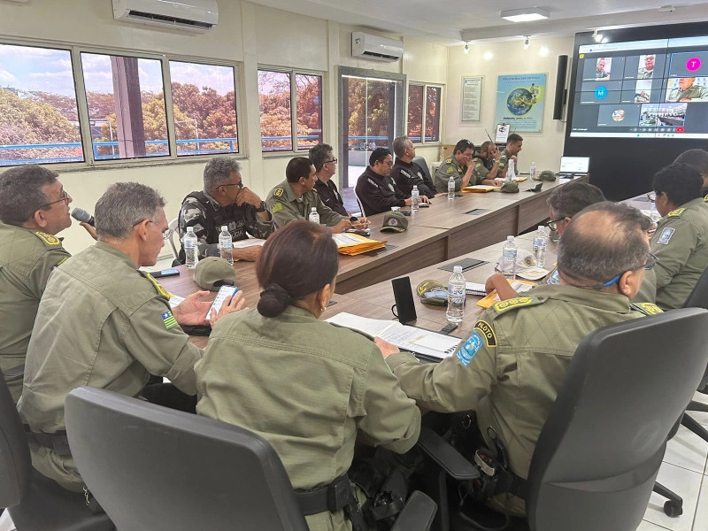 A PM-PI realizou a última reunião para tratar do policiamento no Piauí