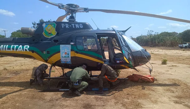 Polícia Militar reforça combate a incêndio florestal em Canto do Buriti