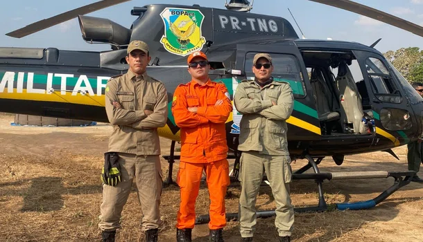 Equipe de combate a incêndios florestais no Piauí