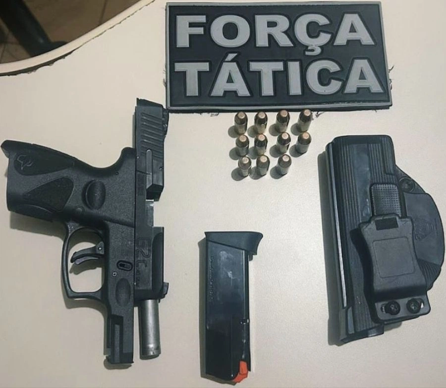 Força Tática apreende pistola .40 e prende suspeito em Paulistana