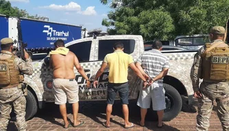 PM-PI prende trio suspeito de aplicar golpes bancários em Pernambuco