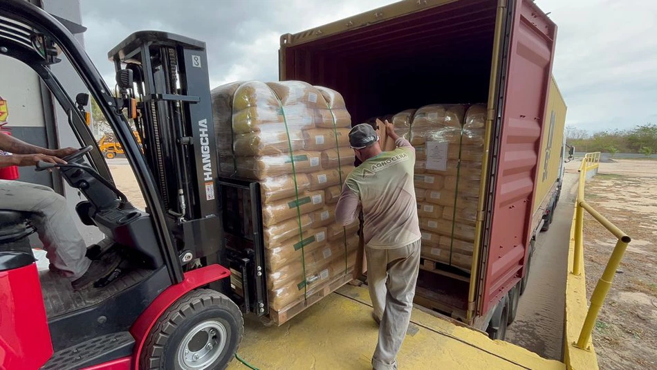 Produto sendo preparado para exportação na ZPE Piauí