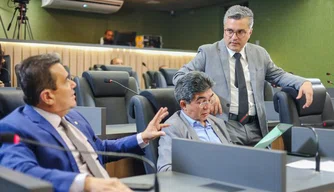 Deputados durante sessão conjunta na Alepi