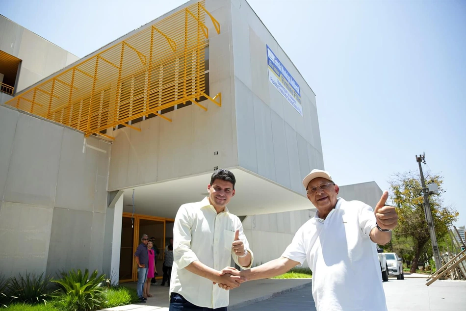 Prefeito Dr. Pessoa e o Secretário Municipal de Educação, Reinaldo Ximenes