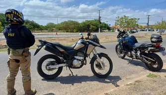 Moto apreendida pela PRF