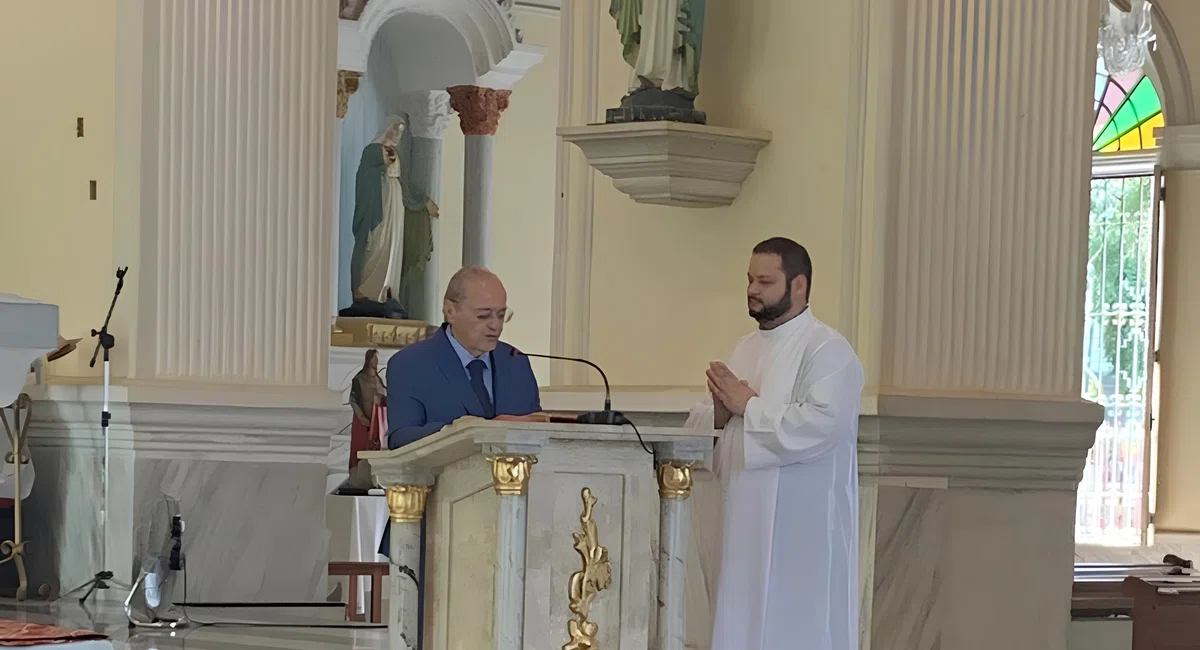 Sílvio Mendes durante missão em ação de graças