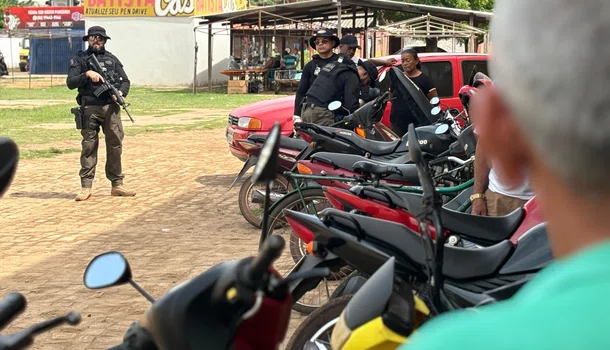 Motocicletas apreendidas pela polícia na Operação Rastreados