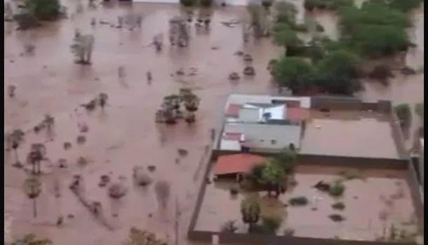 Cidade de Picos após fortes chuvas