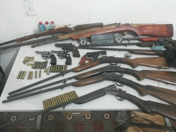 Armas apreendidas(Imagem:Divulgação)