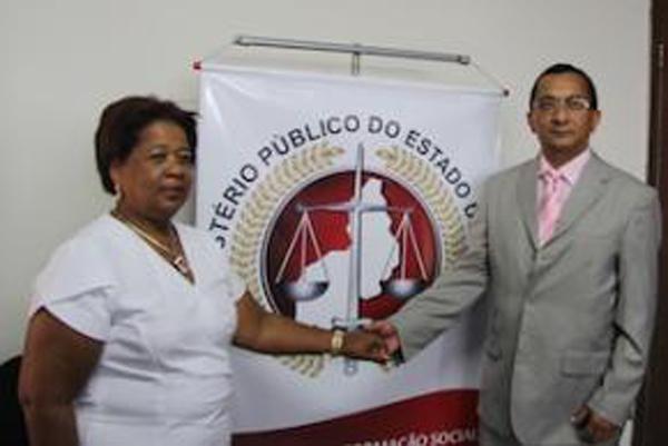 Delegada Vilma e o promotor Francisco de Jesus Lima.(Imagem:Reprodução)