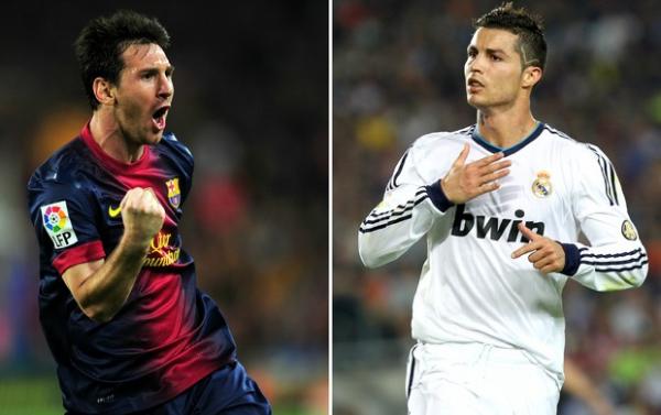 Messi, do Barcelona, e Cristiano Ronaldo, do Real, são os maiores nomes do futebol na atualidade (Imagem:Reprodução)