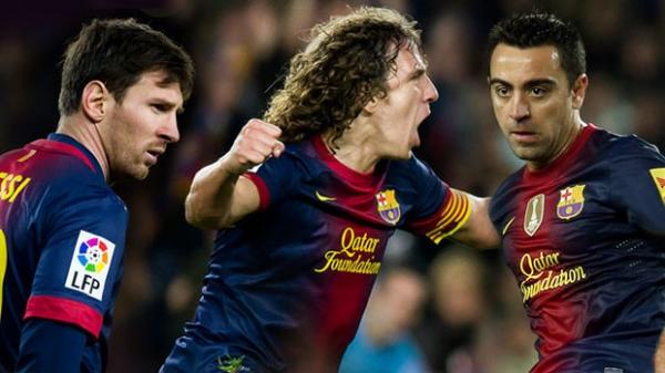 Messi, Puyol e Xavi renovam seus contratos com o Barça(Imagem:Reprodução)
