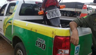 Motocicleta recuperada em Paulistana