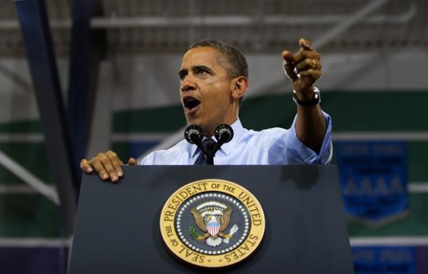 O presidente dos EUA, Barack Obama, discursa nesta quarta-feira (22) em Las Vegas, Nevada(Imagem:Reprodução)